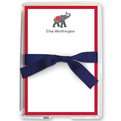 Elephant Holiday Memo Sheets in Holder